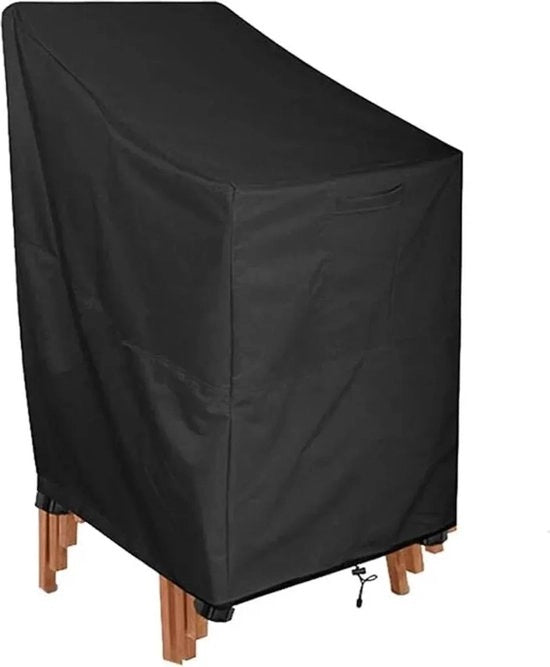 Hoezze di Cuscineria - Copertura Sedie - Protezione Esterna - Impermeabile Oxford - 65 x 85 x 114 cm - Nero