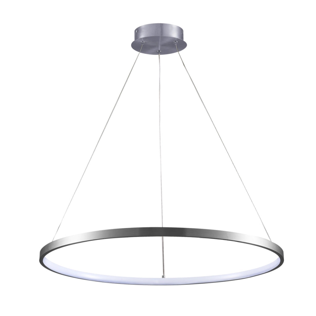 Lampada a sospensione LED ad anello Polux LEA nichel 20W 4000K