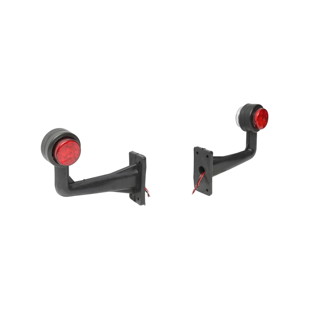 Set di lampade laterali con LED, 12-24V, rosso-bianco, Breckner Germany