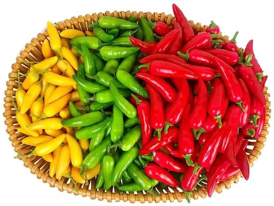 Decorazioni per la cucina finte - Peper artificiale del mondo reale - Decorazioni per la cucina - Strumento educativo - Accessori per la decorazione - Materiali di alta qualità - 60 pezzi - Finte verdure per la cucina