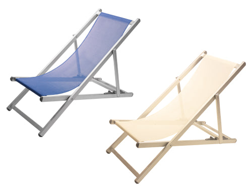 SDRAIO PIEGHEVOLE IN ALLUMINIO SPIAGGIA SUMMER BLUE 108X57X83 CM