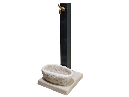 FONTANA CENTRALE DECOGARDEN TREVI IN FERRO 10X10XH90 CM