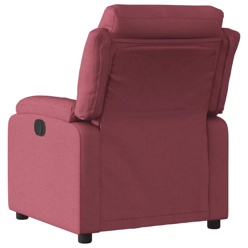 Poltrona Reclinabile in Tessuto Rosso Vino 373465