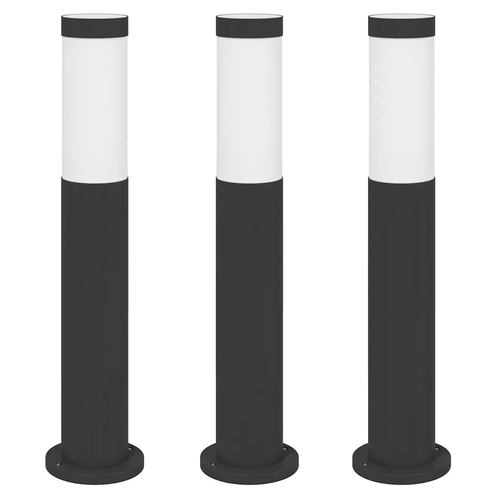 Lampioni a palo 3 pz 50 cm Acciaio Inox IP44 4006024