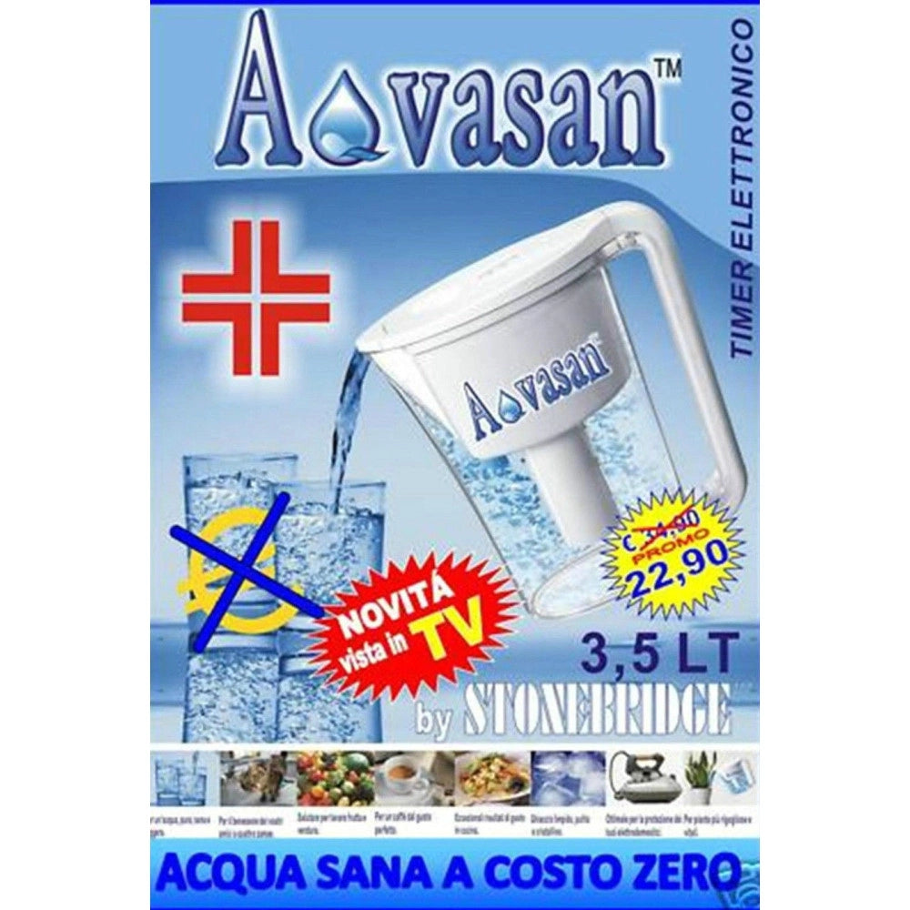 Trade Shop - Caraffa Depurante Filtrante Per Acqua Da 3,5 Lt Timer Elettronico -