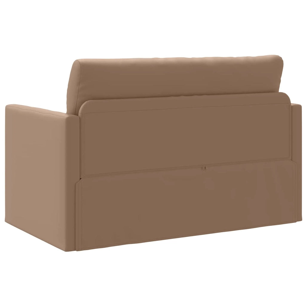 Divano letto | Sof¨¤ letto | Letto singolo Cappuccino 124 x 71 x 78 cm Pelle Artificiale