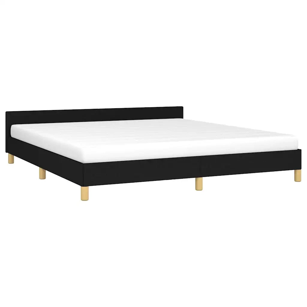 Giroletto senza Materasso Nero 180x200 cm in Tessuto 347433