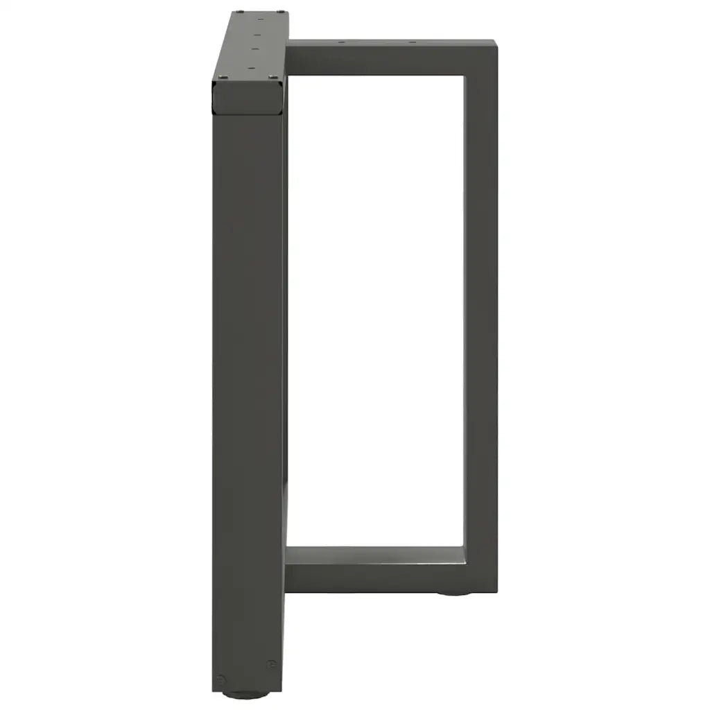 Gambe per tavolo da pranzo a forma di T 2 pz Antracite 70x35x(72-73) cm Acciaio 4013058
