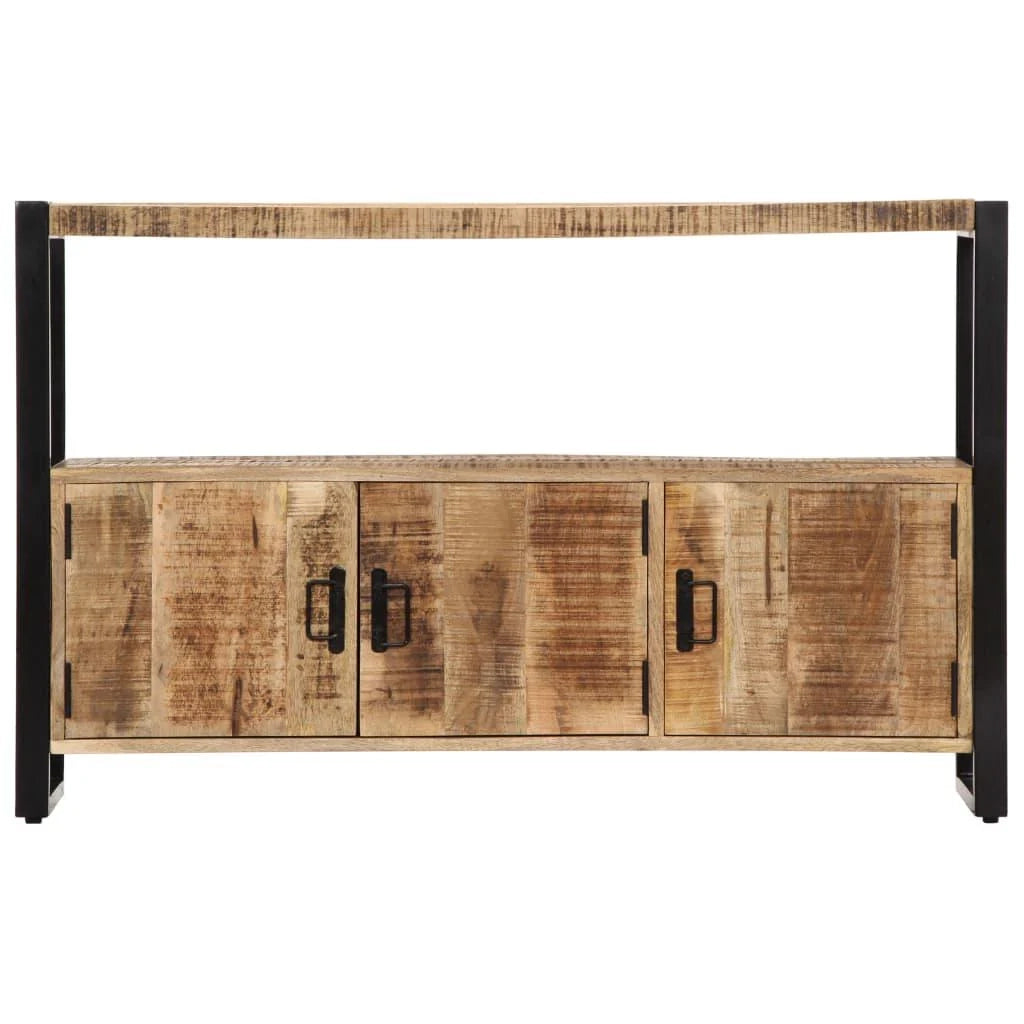 Credenza mobiletto consolle 120 cm legno massello di mango 4402226