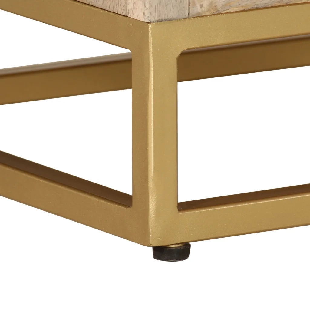 Mobile Porta TV 110x30x40 cm in Legno Massello di Mango e Ferro 372022