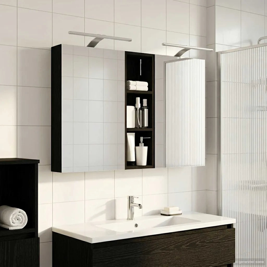 Set di Armadi da Bagno con porta 3 pcs 100 x 10,5 x 60,5 cm 3403705