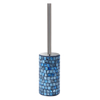 Porta scopino serie crystal in vetro mosaico blu
