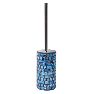 Porta scopino serie crystal in vetro mosaico blu