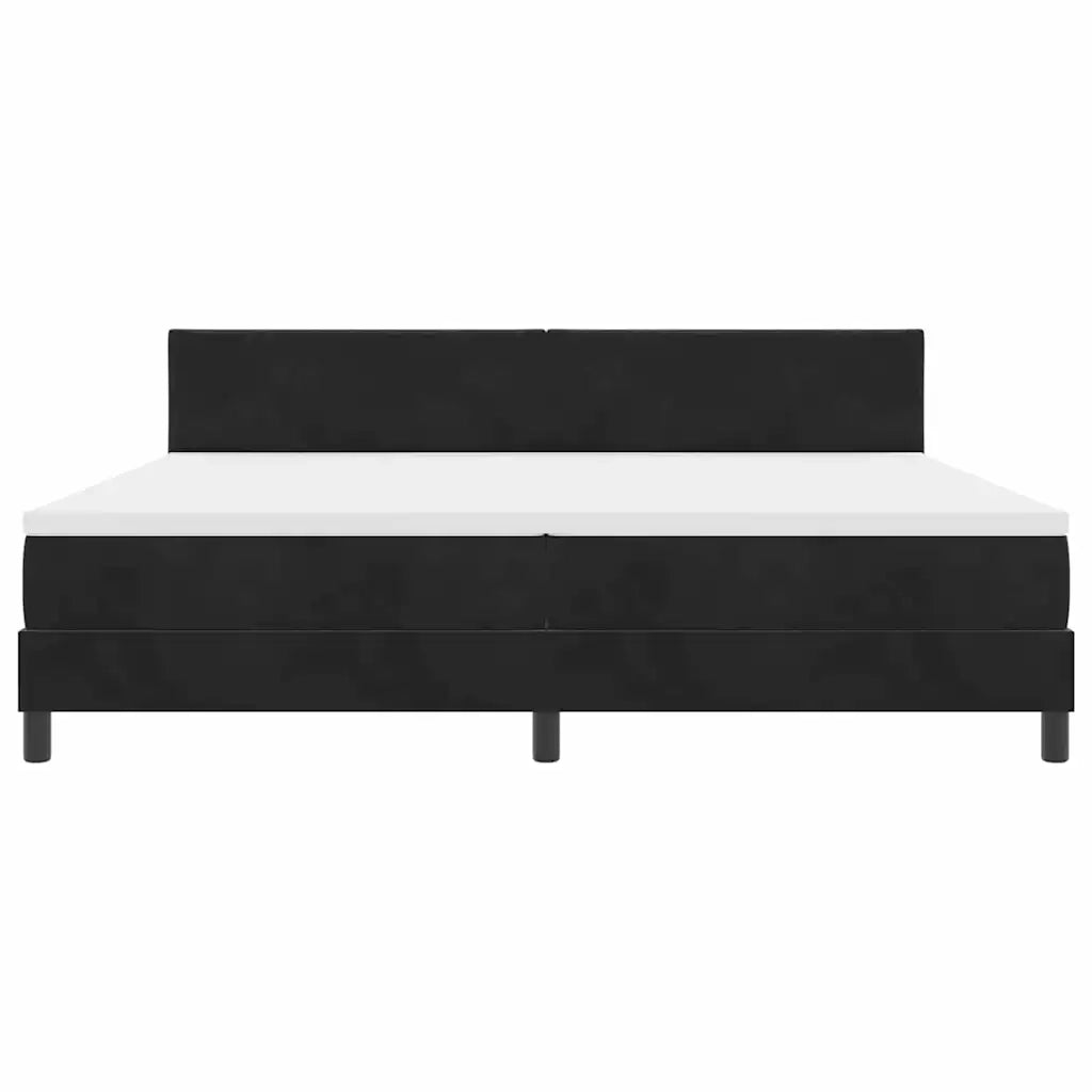 Letto a molle con testiera Nero 200 x 200 cm Velluto 3339262