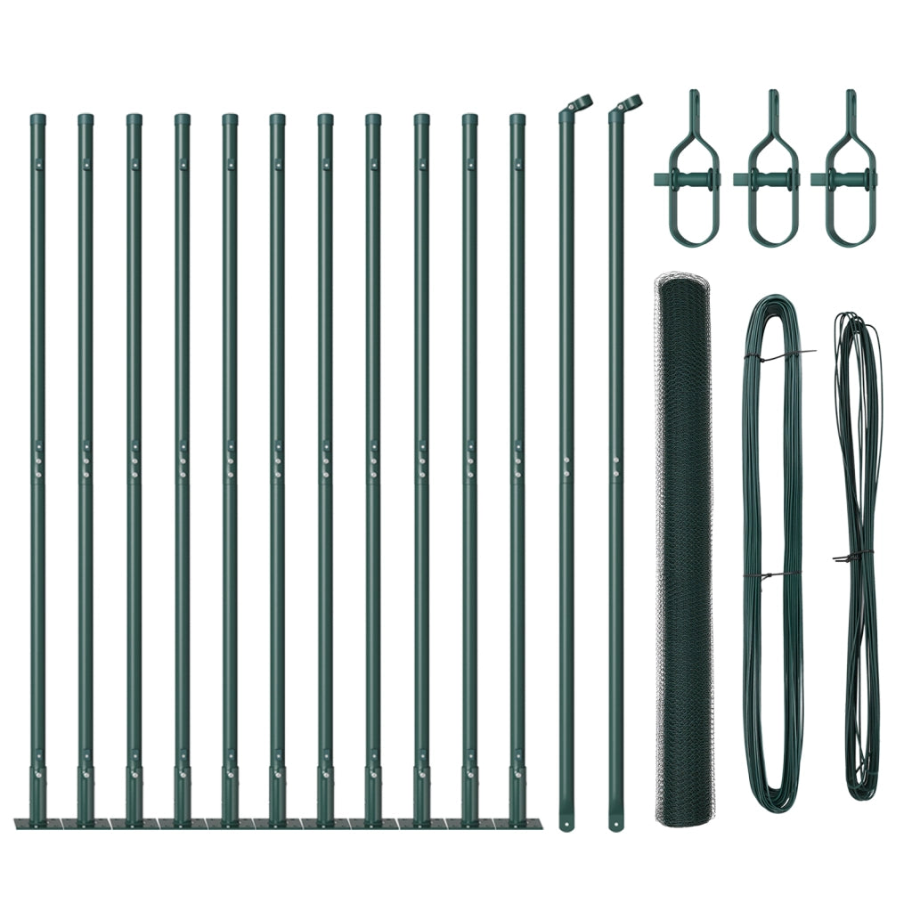 Recinzione Esagonale  Verde 1.6x25 m Acciaio