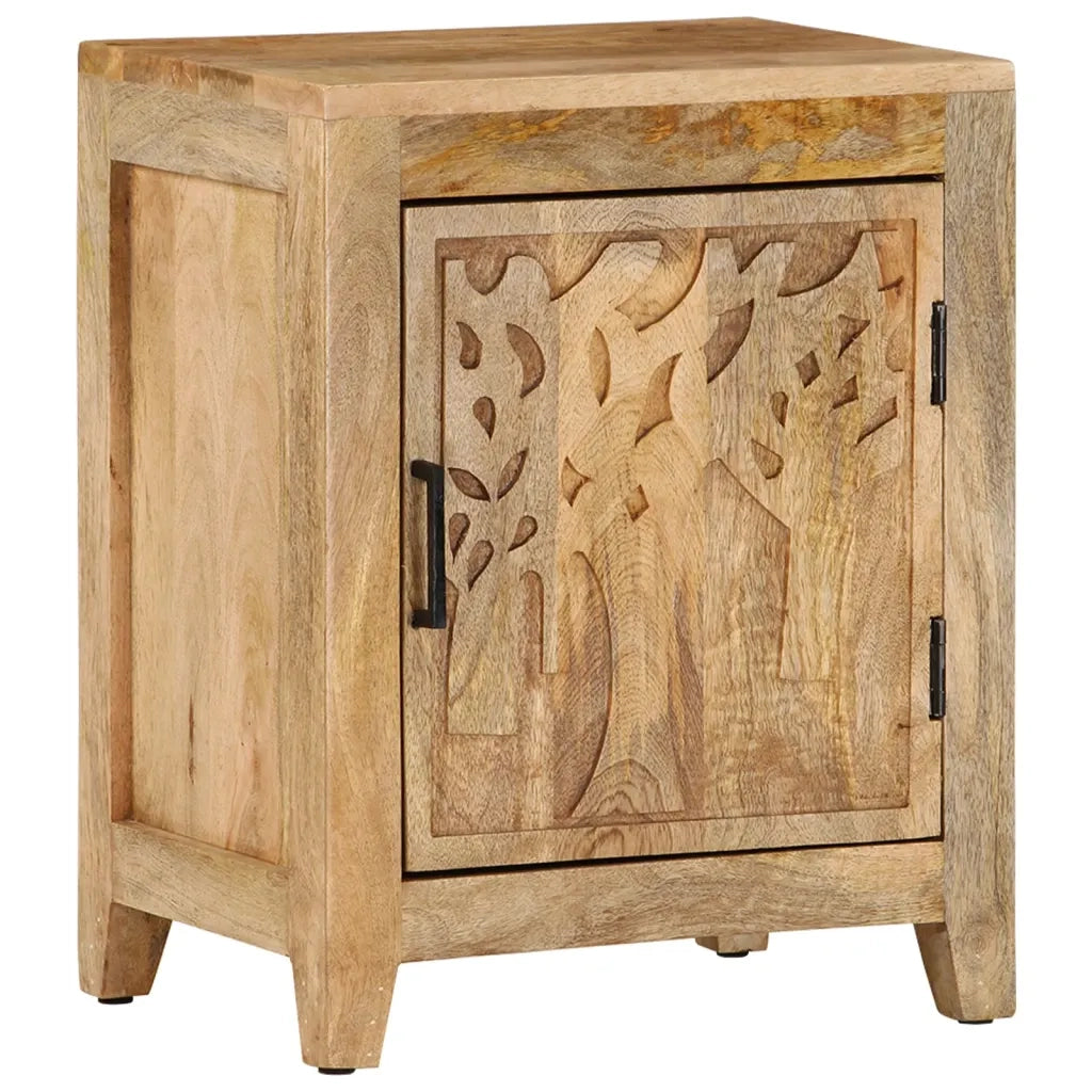 Comodino 40x30x50 cm in Legno Massello di Mango cod mxl 30292