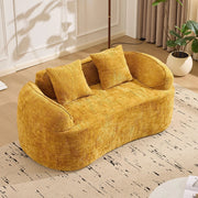 Canap¨¦ due posti curvato giallo - Xylo - Accoudoirs, compressibile, nessun montaggio