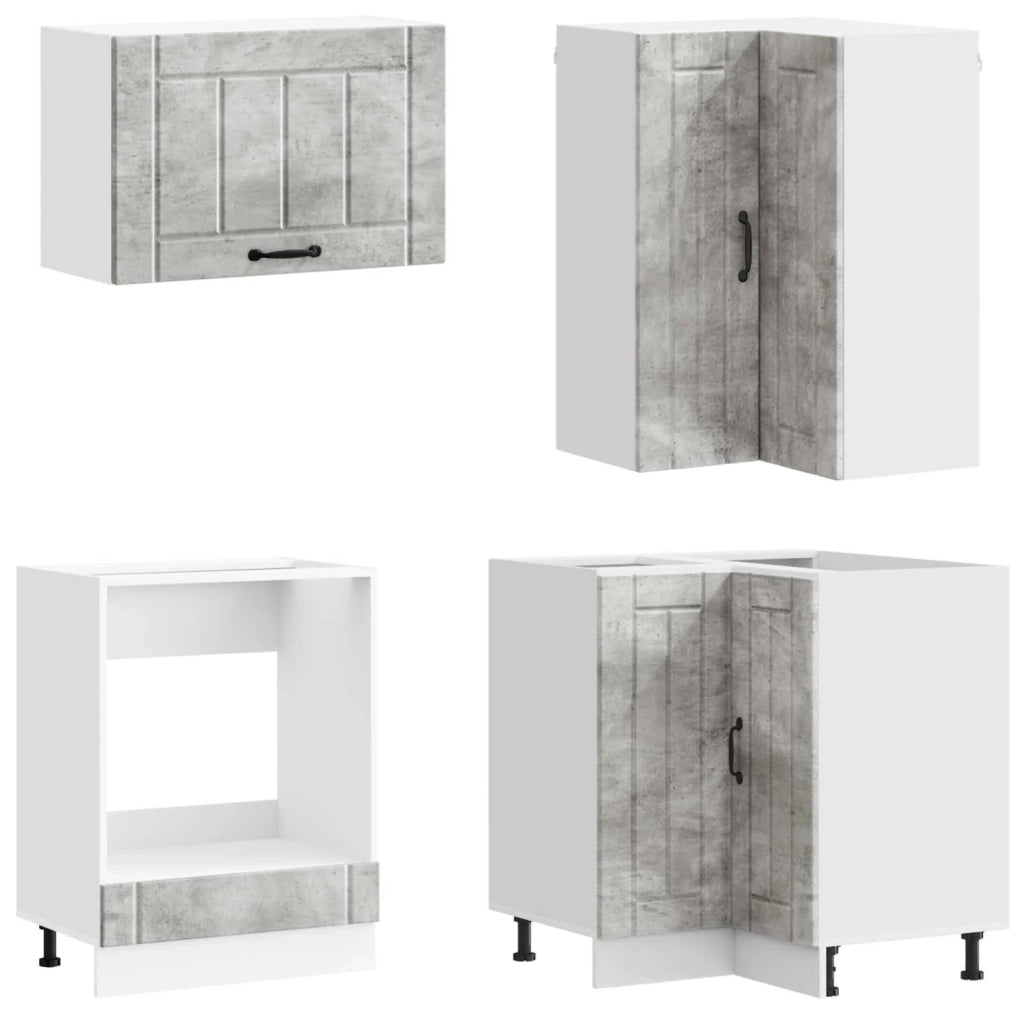 Unità Cucina LUCCA 8 pcs Grigio Cemento Legno ingegnerizzato 3438470