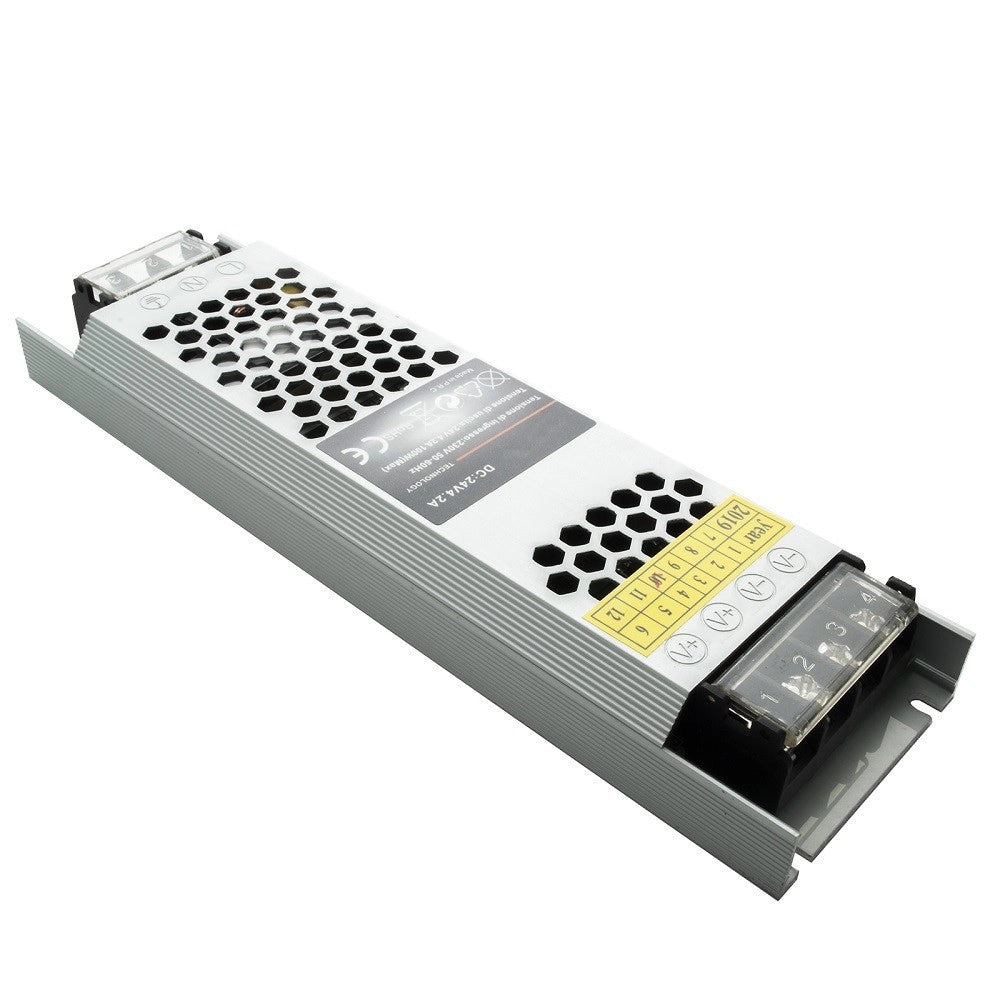 Trade Shop - Kit Pannello Ultra Slim Led 94w Centralina Smart Wifi 24v Rgb+3000k Rgbw Alexa Google -