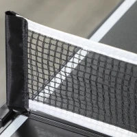 Tavolo Ping Pong Pieghevole con Maniglia da Trasporto, in Alluminio e Legno, 152x76x72 cm, Nero