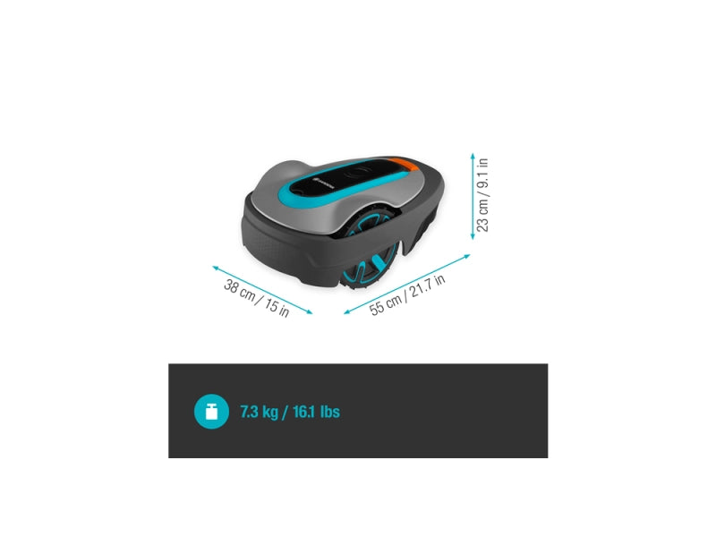 Robot rasaerba Gardena Sileno City 600 sistema Bluetooth per prati di 600mq