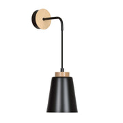 Applique Emibig Bolero K1 E27 15W legno chiaro nero