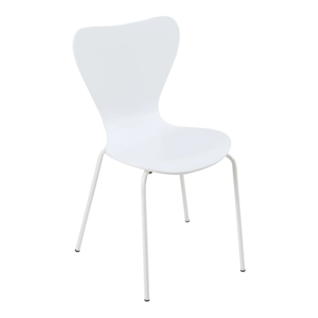 Set di 4 sedie da pranzo 80 x 48 x 45,5 cm design moderno robuste bianche 03_0009809