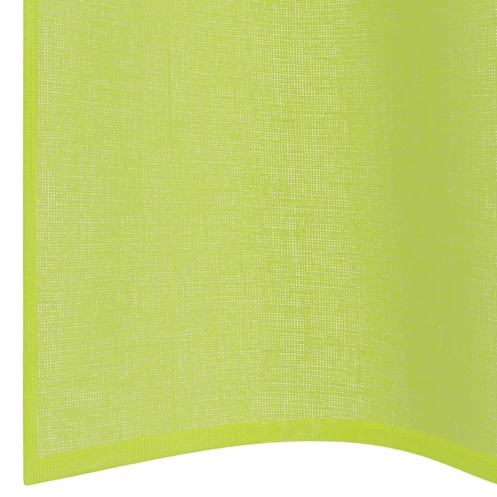 Tende in Voile con Occhielli 2 pz Verde Mela 140x245 cm