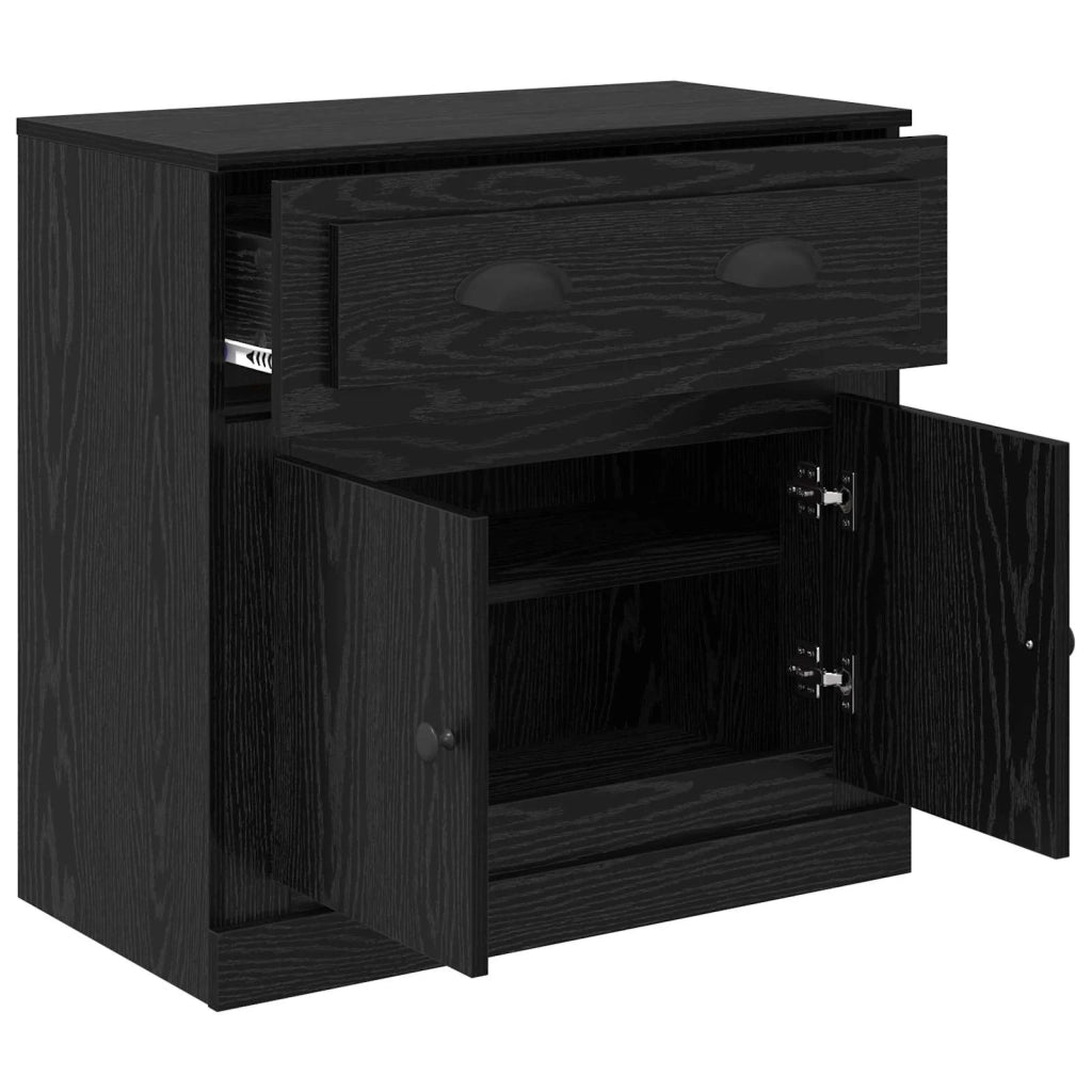 Credenza Rovere Nero 70 x 35,5 x 67,5 cm Legno multistrato 881419