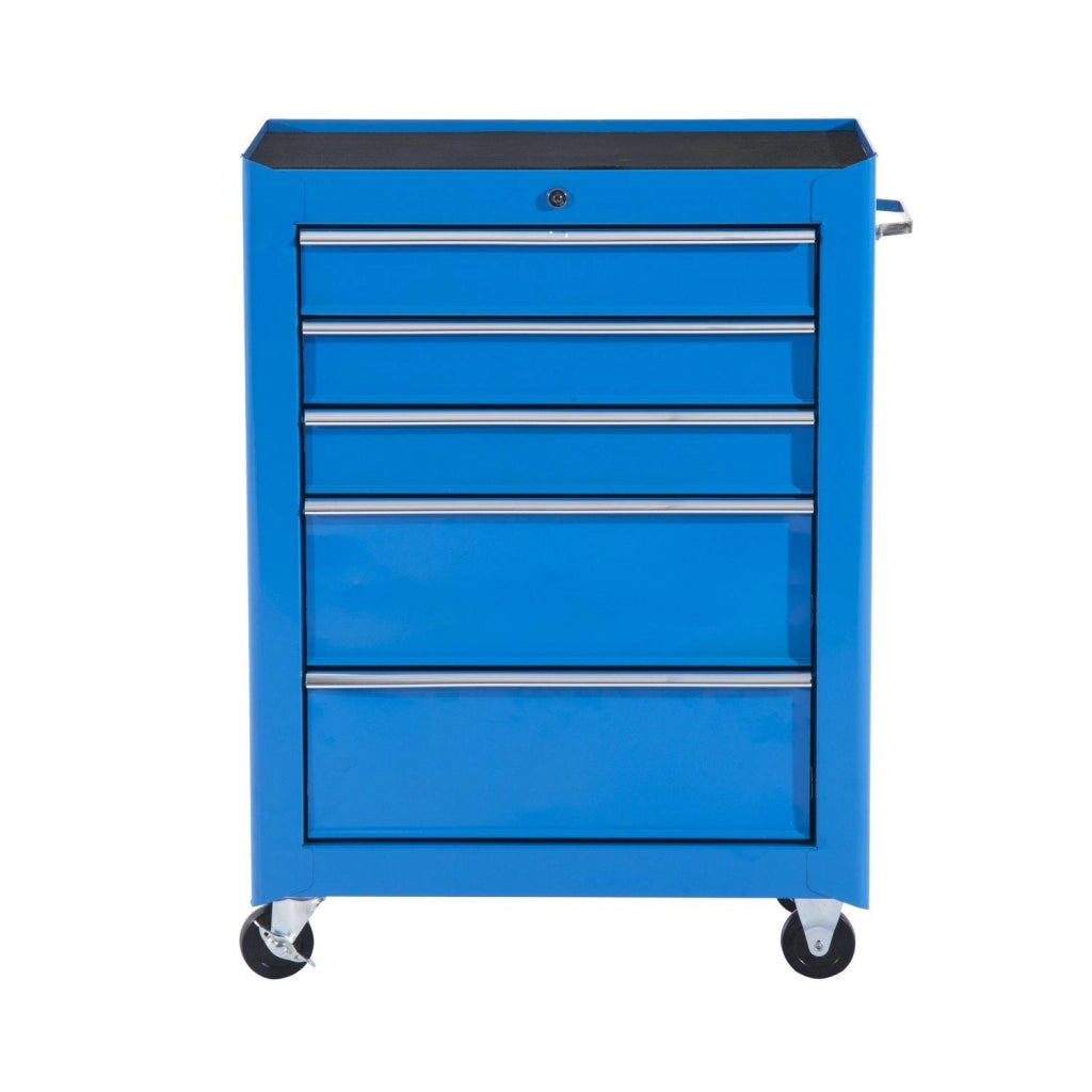 Carrello Porta Utensili da Officina con Cassettiera Azzurro 61.5x33x85 cm