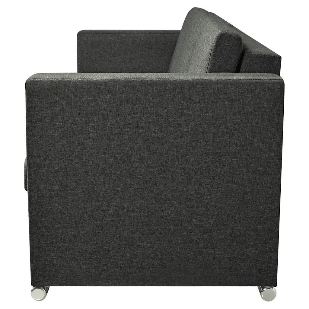 2 Pz Set di Divani in Stoffa Grigio Scuro  cod mxl 18890