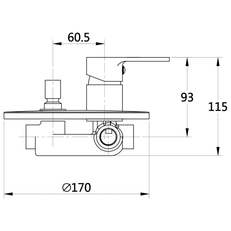 Miscelatore per doccia incasso,con deviatore
