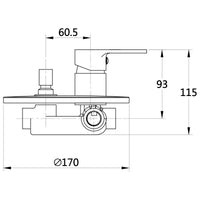 Miscelatore per doccia incasso,con deviatore