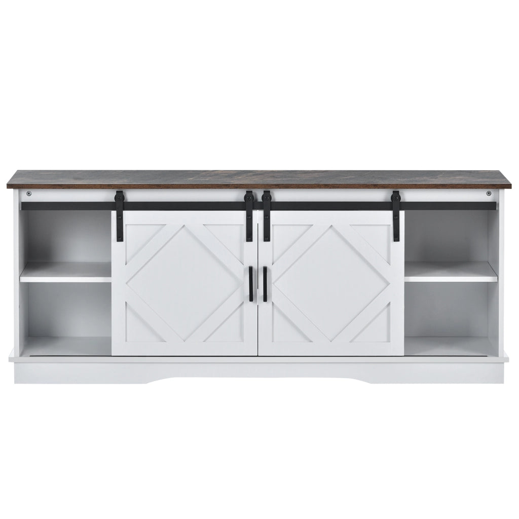 Mobile TV grande - Zephmum - 150x40x60cm - Con ante scorrevoli regolabili design moderno