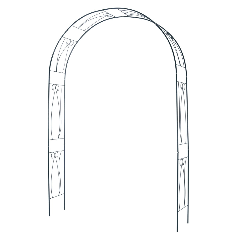 Arco in Ferro da Giardino per Piante Rampicanti Decorazione Terrazzo 153x233 cm