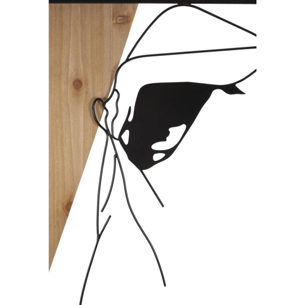 Decorazione in Metallo e Legno Corpi 9, Marrone, Metallo, 50x2x90 cm