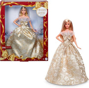 EIC Barbie Magia delle feste 2025.Mattel bambola da collezione con capelli biondi e abito argento e oro, confezione da e