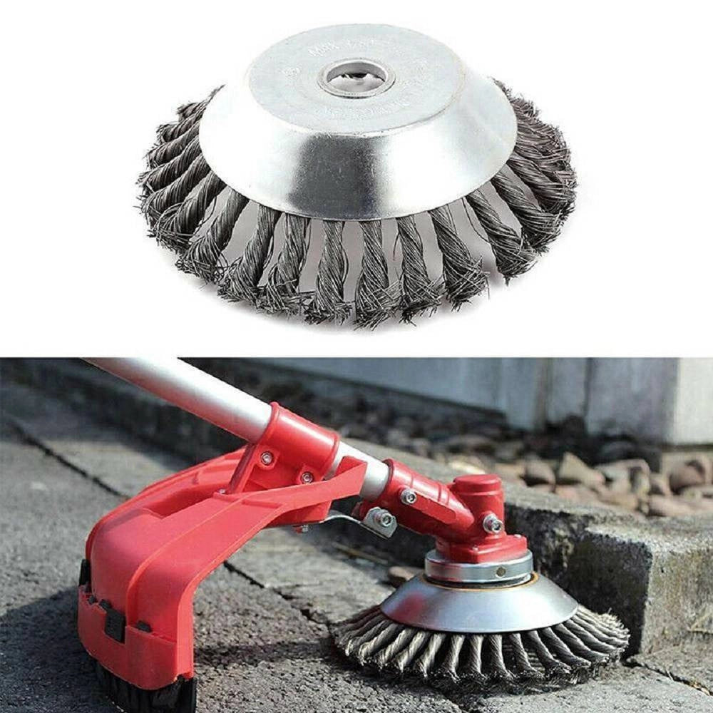 Trade Shop - Testina Per Decespugliatore Universale Spazzola Per Pulizia Pavimenti 150mm 6" -