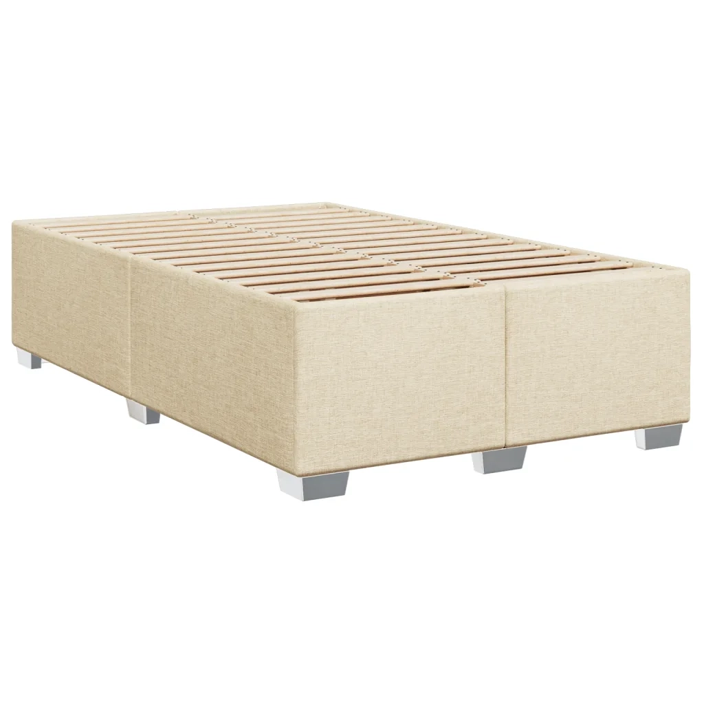 vidaXL Giroletto a Molle con Materasso Crema 90x200 cm inTessuto