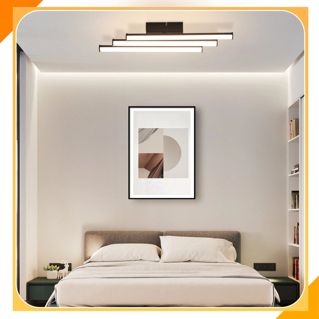ZMH Lampada da soffitto a LED per soggiorno moderna nera luce acqua interni 3000K cucina corridoio