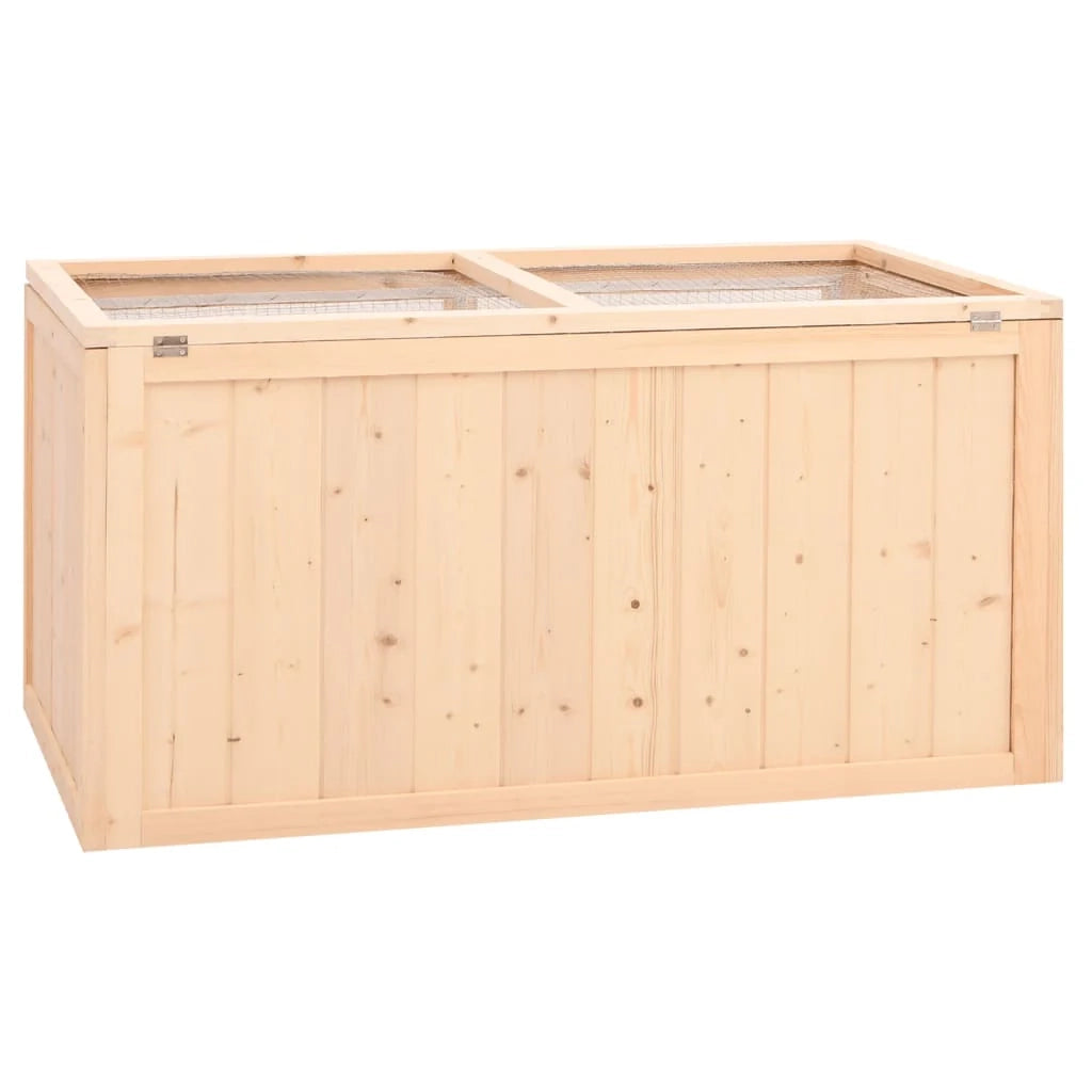 Gabbia per criceti 89,5 x 45 x 45 cm in legno massello di abete marrone 02_0041683