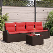 Set Divano da Giardino Marrone 55 x 55 x 37 cm polyrattan 3345914