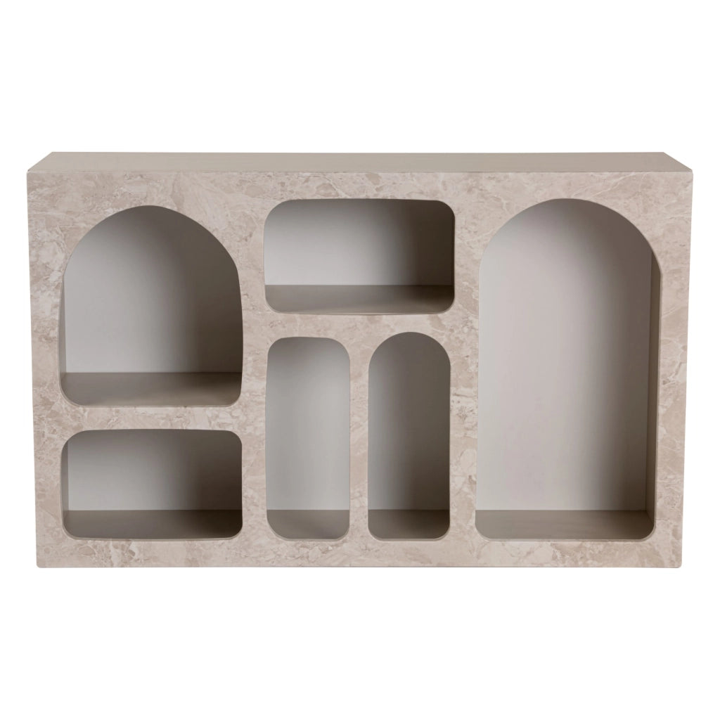 Madia Arsenioiu, Credenza 6 Ripiani, 120x37x74h cm Beige Marmo