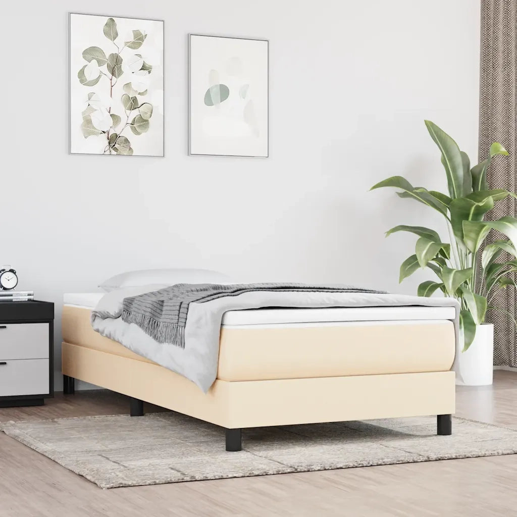 Materasso a Molle per Bambini-Materasso per letto Crema 80x160 cm in Tessuto
