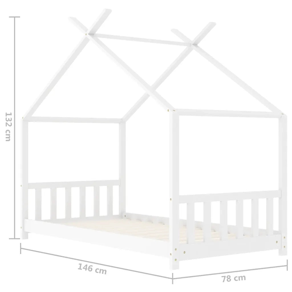 Giroletto per Bambini Bianco in Massello di Pino 70x140 cm 283367
