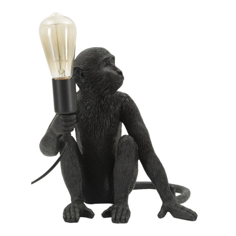 Lampadelle A Da Tavolo Monkey Seduta Nero cm 33x33x32