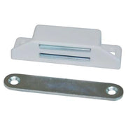CRICCHETTO MAGNETICO SPORTELLI 658 - MM 65X19 H.MM 15 KG 8 + INCONTRO BIANCO- 50 pezzi