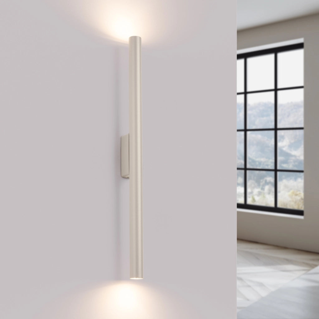 Applique tubolare beige 50cm su-giù 2xG9 Velino Pure Lume