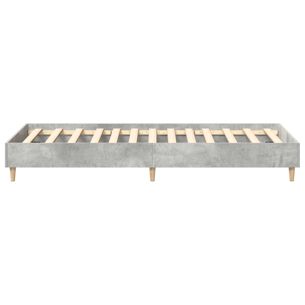 Struttura Letto  90x200 cm Grigio Cemento in Legno Ingegnerizzato