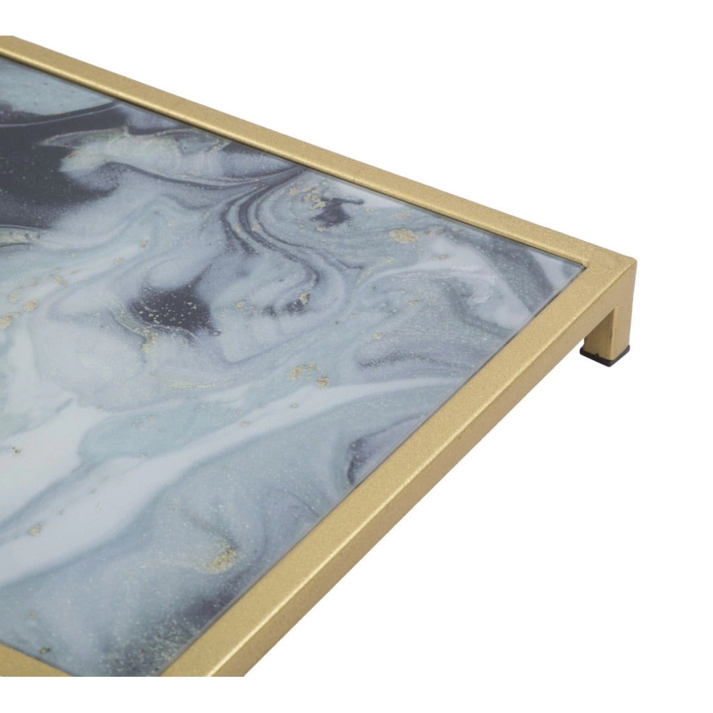 Tavolino VKH543, Oro, Metallo, 40x35x60 cm